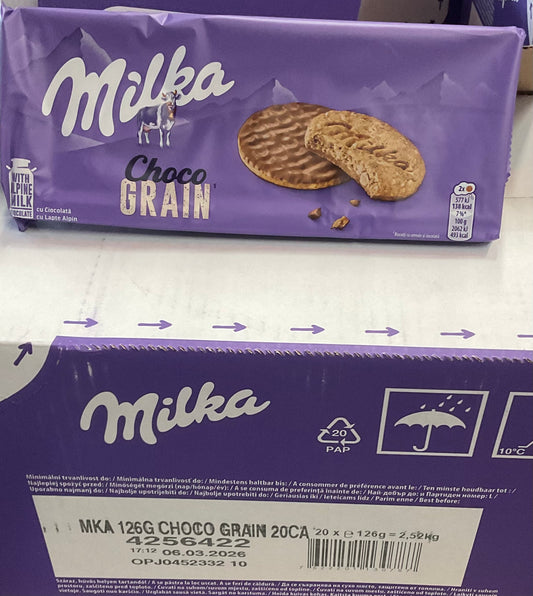 MILKA CHOCO GRAIN BISCIUTS 126g 20pcs