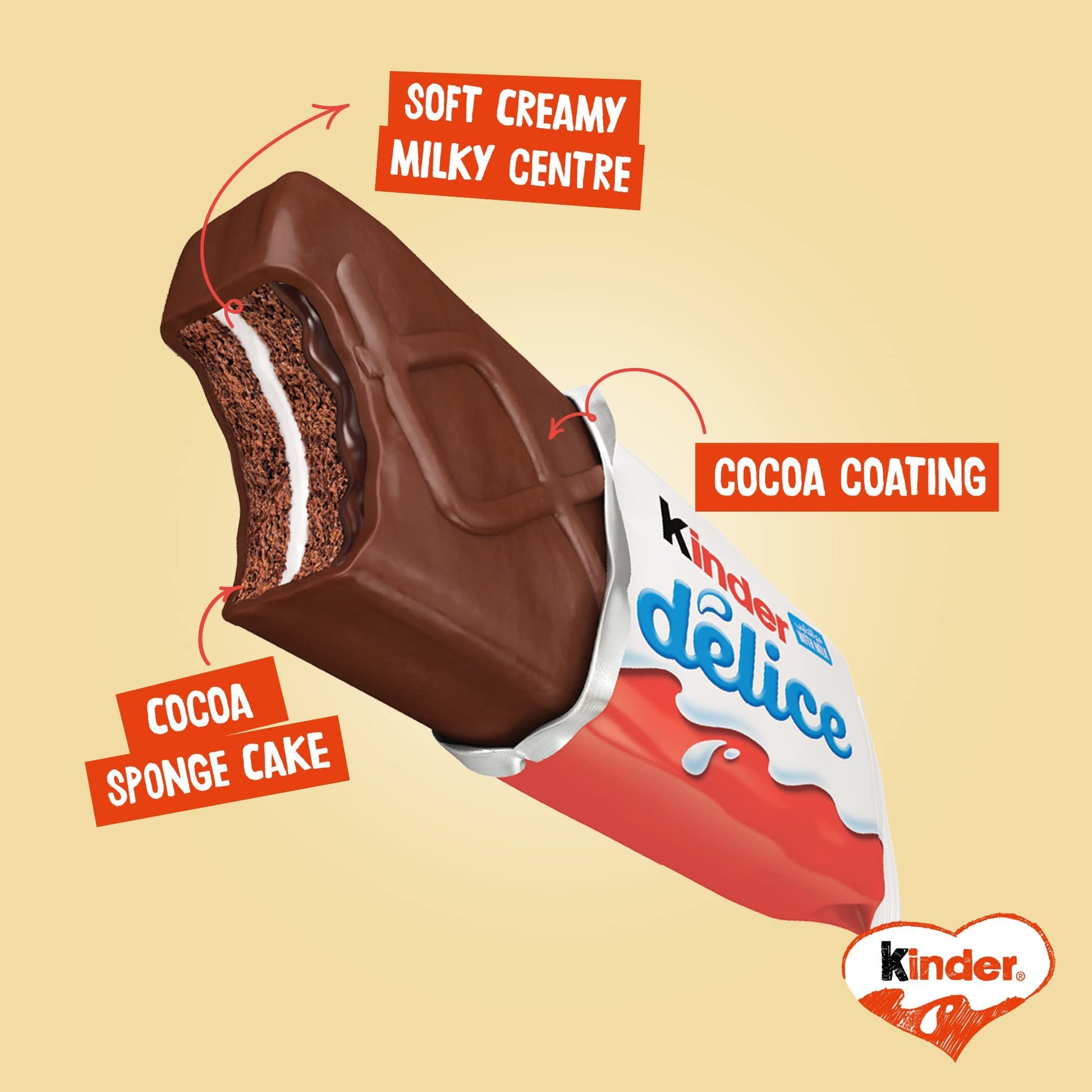 Buy KINDER DELICE CHOCOLATE 39g 20pcs from JJ Trading Inc. Wholesale grocery supplies, best prices, and shipping across the USA.