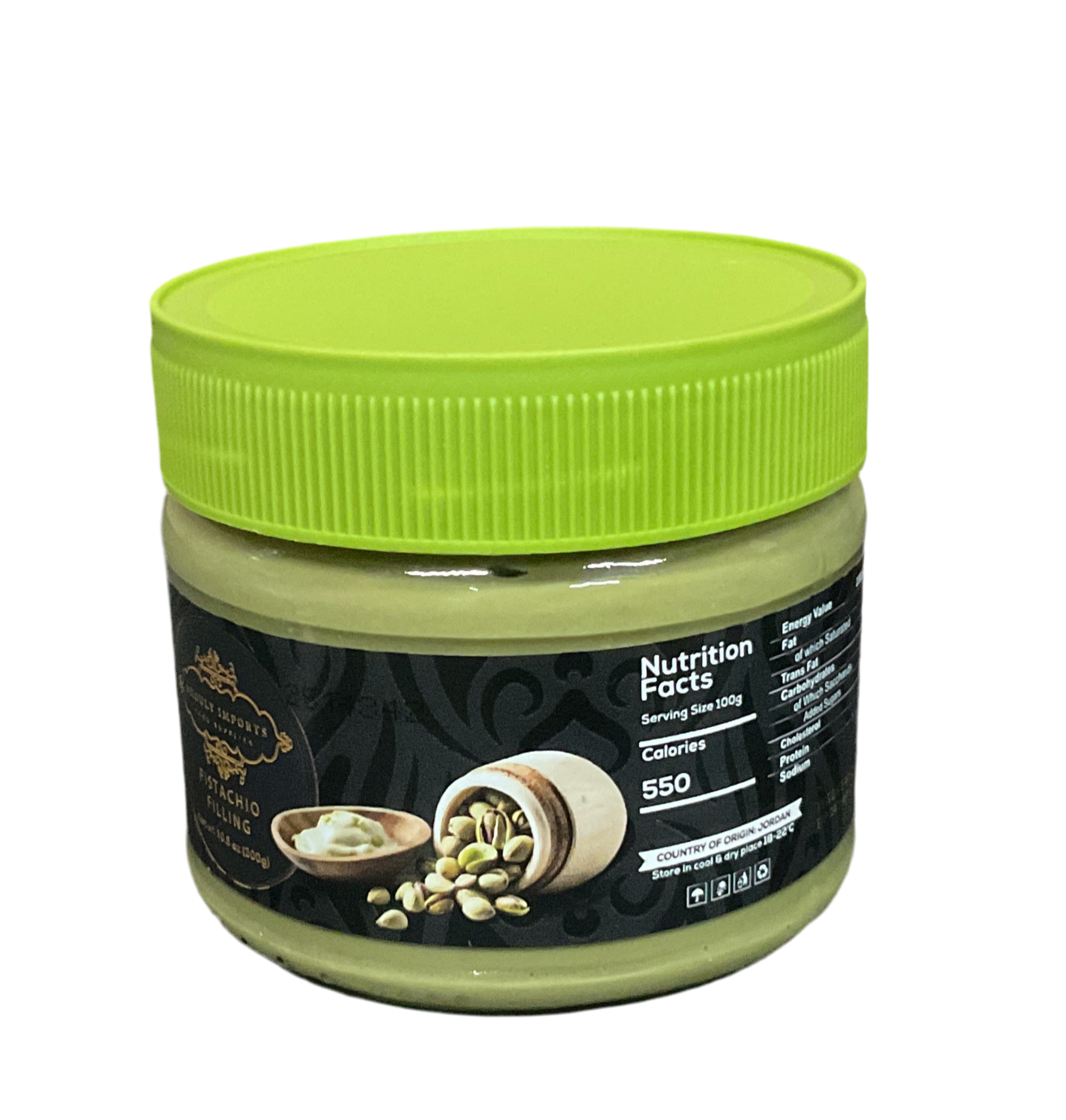 Buy Shouly lmports pistachio filling 300g 12 pcs from JJ Trading Inc. Wholesale grocery supplies, best prices, and shipping across the USA.