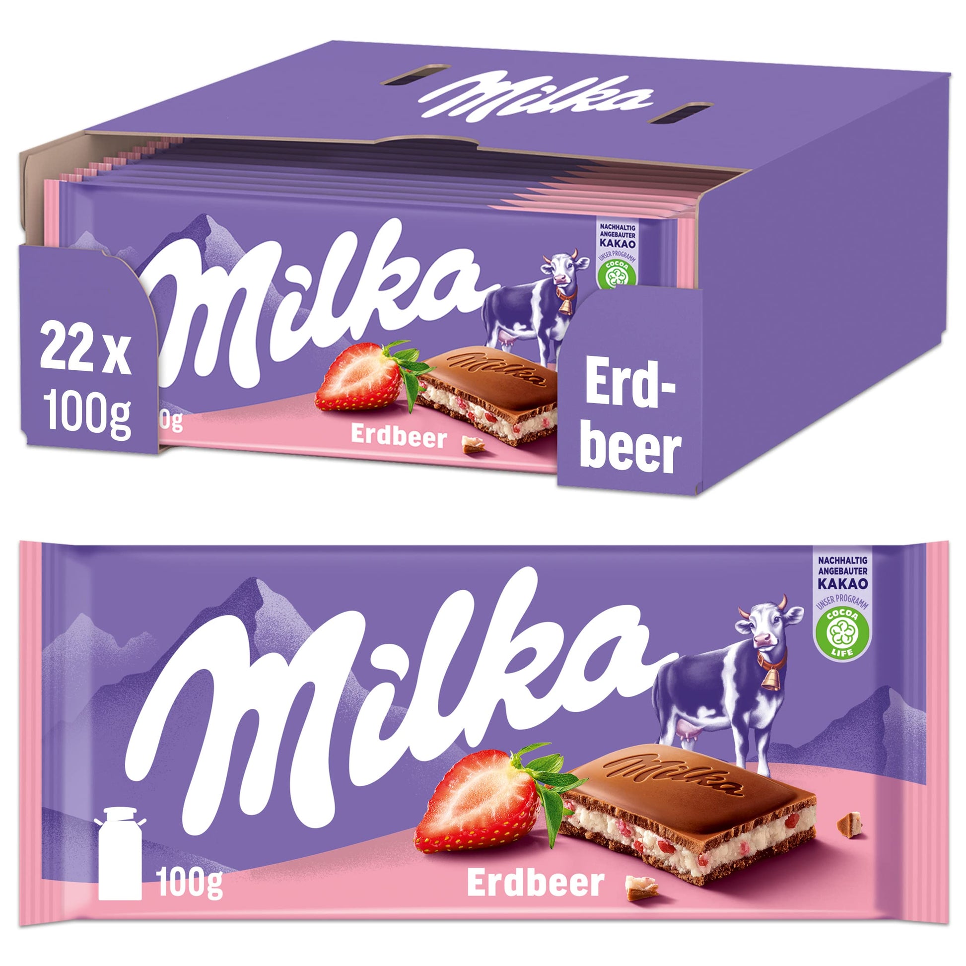 Buy MILKA STRAWBERRY YOGURT CHOCOLATE 100g from JJ Trading Inc. Wholesale grocery supplies, best prices, and shipping across the USA.
