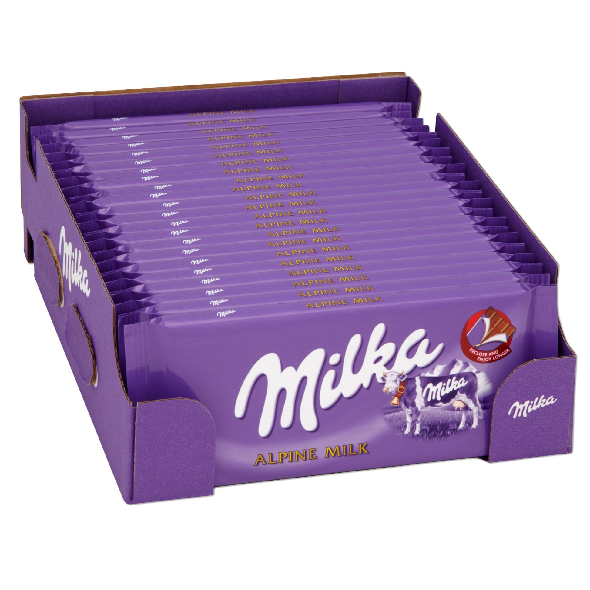 Buy MILKA ALPINE MILK CHOCOLATE 80g 27pcs from JJ Trading Inc. Wholesale grocery supplies, best prices, and shipping across the USA.