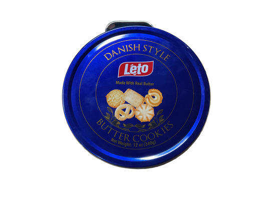 LETO DANISH BUTTER STYLE COOKIES 340g 12pcs