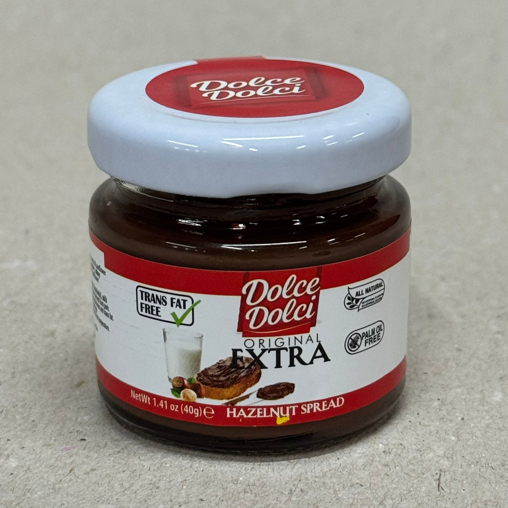 Buy DOLCE DOLCI HAZELNUT SPREAD ORIGINAL EXTRA 40g 42 pcs from JJ Trading Inc. Wholesale grocery supplies, best prices, and shipping across the USA.