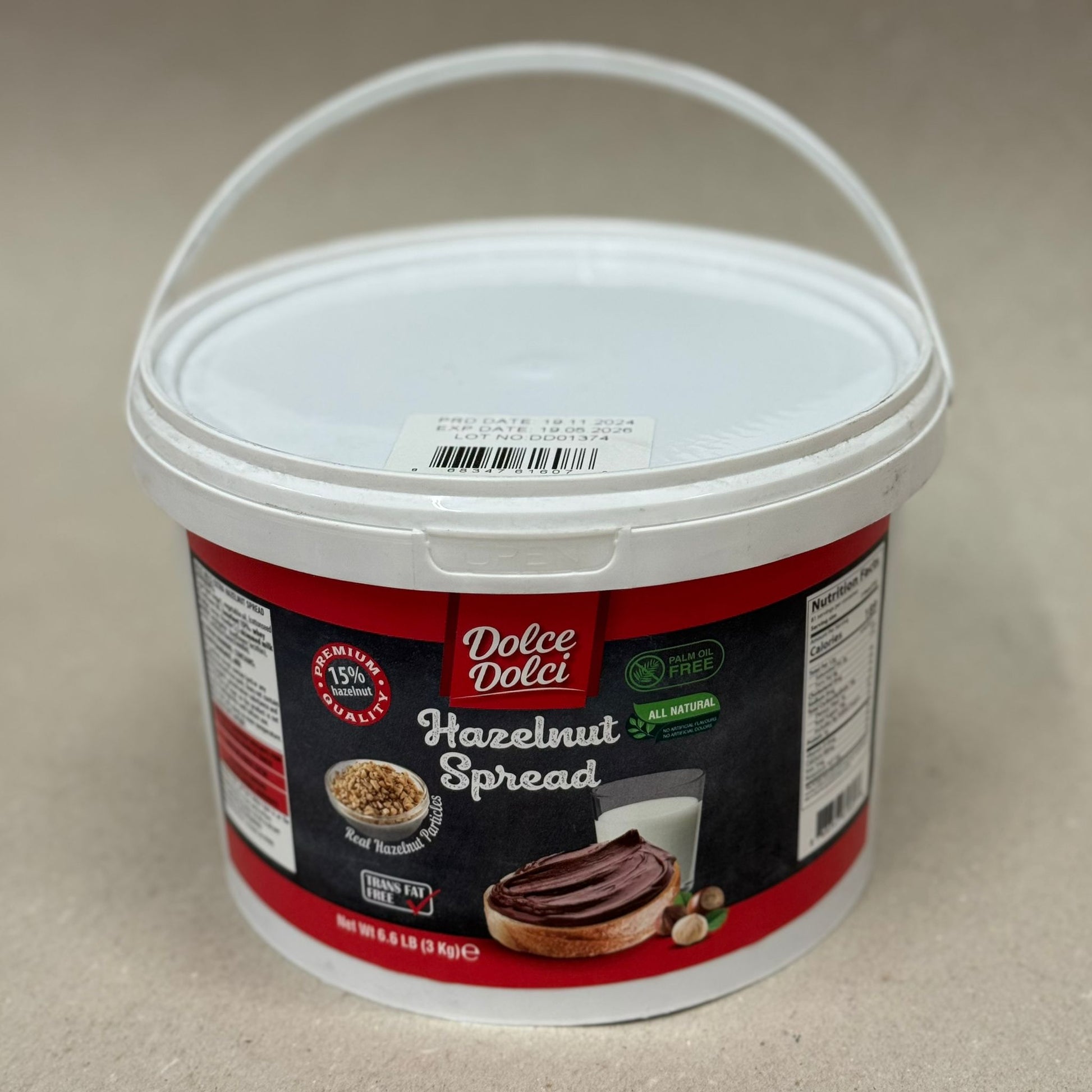 Buy DOLCE DOLCI HAZELNUT SPREAD REAL HAZELNUT PARTICLES (15% HAZELNUT) 3000g 1 pcs from JJ Trading Inc. Wholesale grocery supplies, best prices, and shipping across the USA.