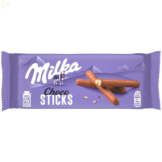 MILKA CHOCO STICKS BISCUITS 112g 20PCS'