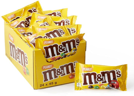 M&Ms PEANUT CHOCOLATE CANDIES 45g 24 pcs